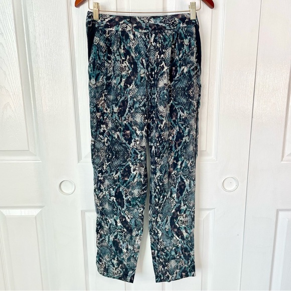 Intermix Snakeskin Print Silk Pants with Pockets. S / M - Picture 1 of 7